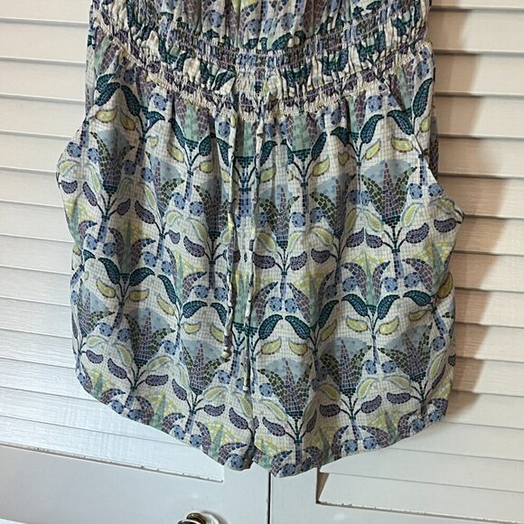 Tory Burch silk romper XS mosaic Provence Pompeii tassels - Picture 6 of 15